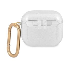 GUA3UCG4GT Guess 4G TPU Glitter maciņš Airpods 3 caurspīdīgs cena un informācija | Austiņas | 220.lv