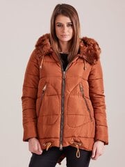 Женская коричневая стеганая зимняя куртка цена и информация | Женские куртки | 220.lv