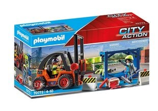 70772 PLAYMOBIL® City Action, Вилочный погрузчик с грузами цена и информация | Конструкторы и кубики | 220.lv