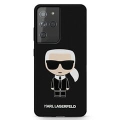 Karl Lagerfeld KLHCS21LSLFKBK, piemērots S21 Ultra G998, melns cena un informācija | Telefonu vāciņi, maciņi | 220.lv