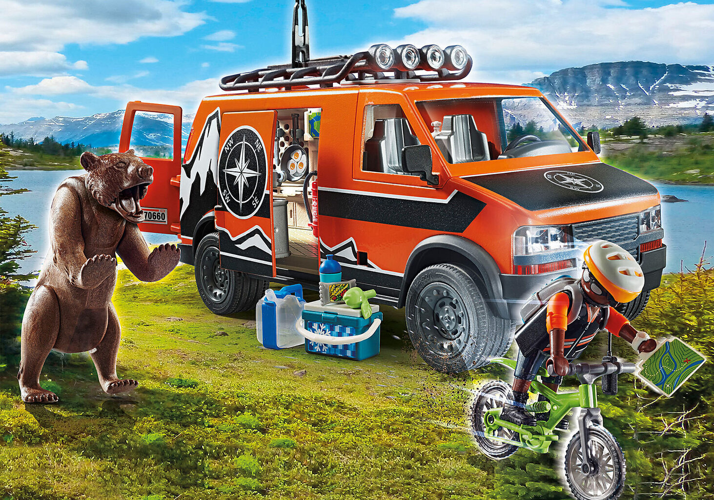 70660 PLAYMOBIL® Off-Road Action Piedzīvojumu furgons cena un informācija | Konstruktori | 220.lv