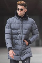 Pelēka vīriešu jaka ar kažokādu "Ozam" PK5138-44694-XL cena un informācija | Vīriešu virsjakas | 220.lv