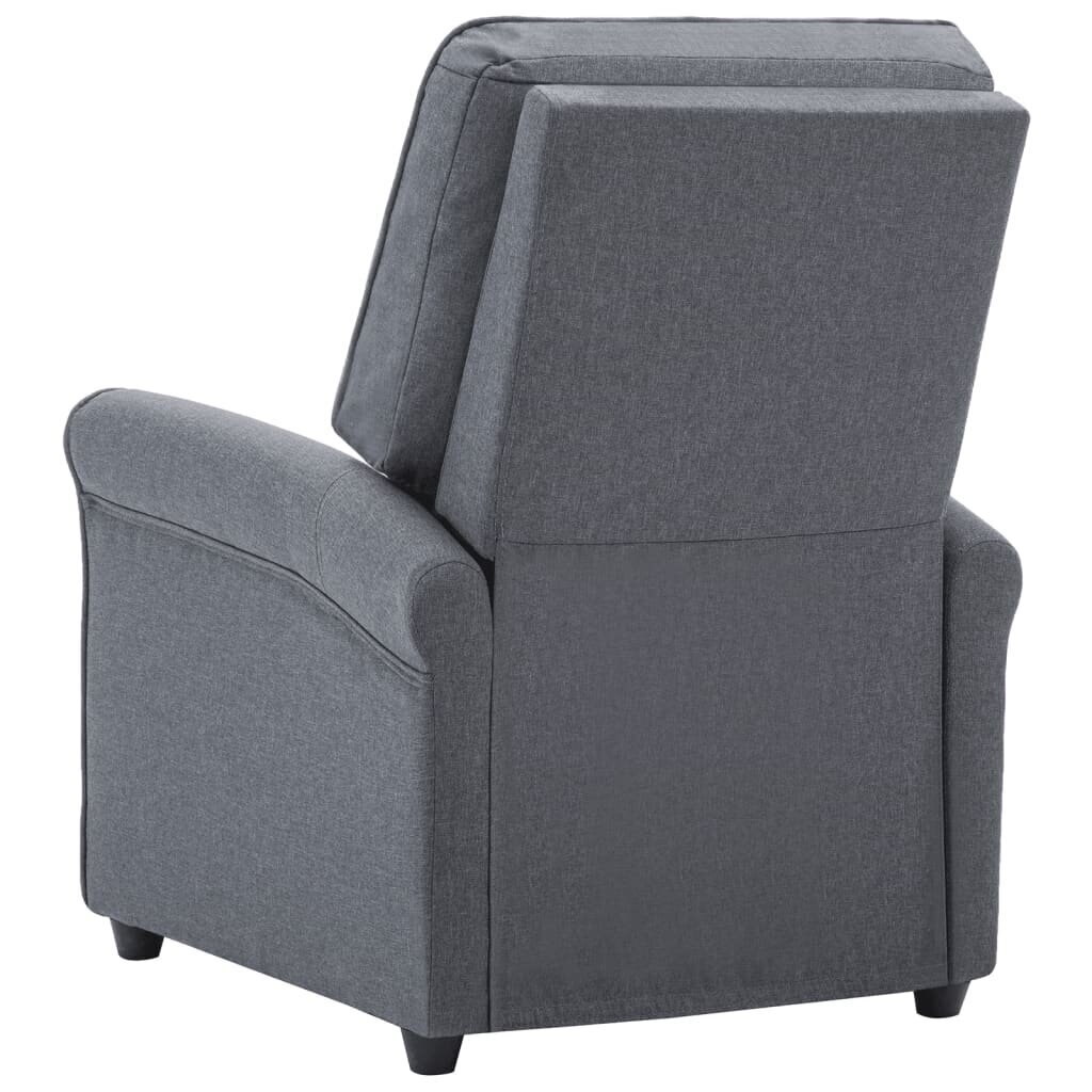 vidaXL Elektriskais atpūtas masāžas krēsls, pelēks, audums cena un informācija | Atpūtas krēsli | 220.lv