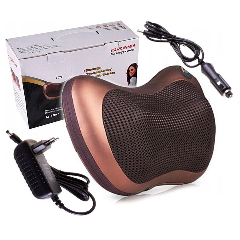 Auto Shiatsu Massager Cushion 2 strāvas adapteri cena un informācija | Masāžas ierīces | 220.lv