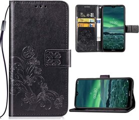 Maciņš Flower Book Samsung A025 A02s melns cena un informācija | Telefonu vāciņi, maciņi | 220.lv