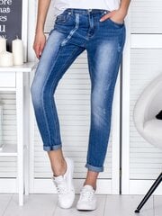 Женские брюки прямого кроя на молнии, синие  цена и информация | Женские джинсы | 220.lv