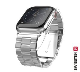 Металлический ремешок Swissten для Apple Watch 1/2/3/4/5/6 / SE / 38 мм / 40 мм / серебрянный цена и информация | Аксессуары для смарт-часов и браслетов | 220.lv