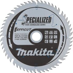 T.C.T. Zāģripa EFFICUT Makita 165X1.45X20mm 23° T56 cena un informācija | Rokas instrumenti | 220.lv