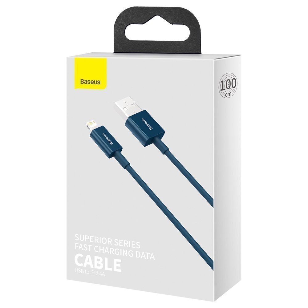 Kabelis Baseus Superior Cable USB - Lightning 2,4A ,1 m (CALYS-A03) цена и информация | Savienotājkabeļi | 220.lv