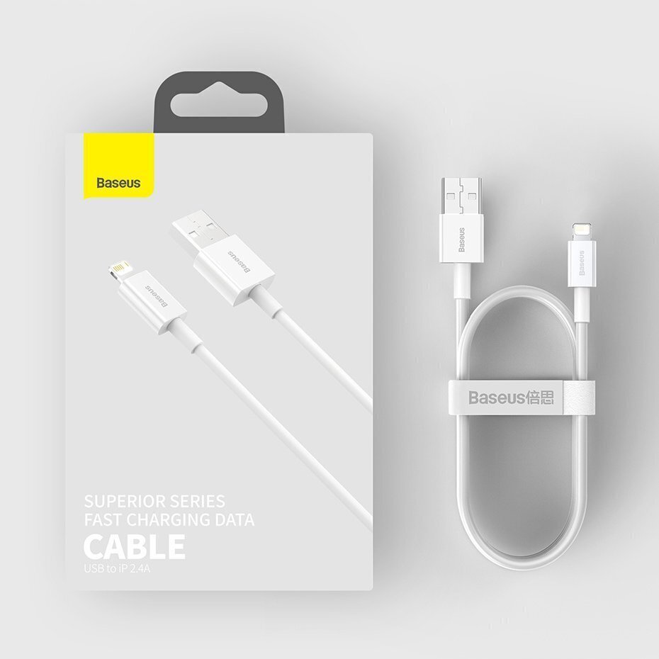 Kabelis Baseus Superior Cable USB - Lightning 2,4A ,1 m (CALYS-A03) цена и информация | Savienotājkabeļi | 220.lv