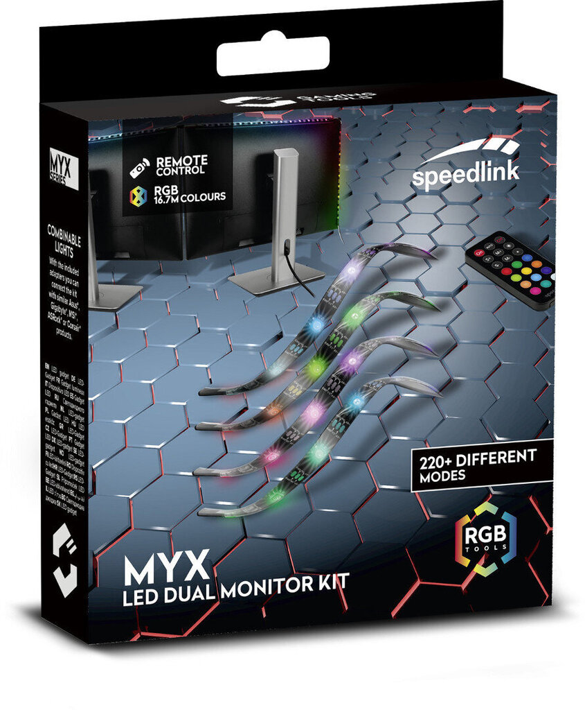 Speedlink LED lente MYX LED Dual Monitor Kit (SL-600608-MTCL) cena un informācija | LED lentes | 220.lv