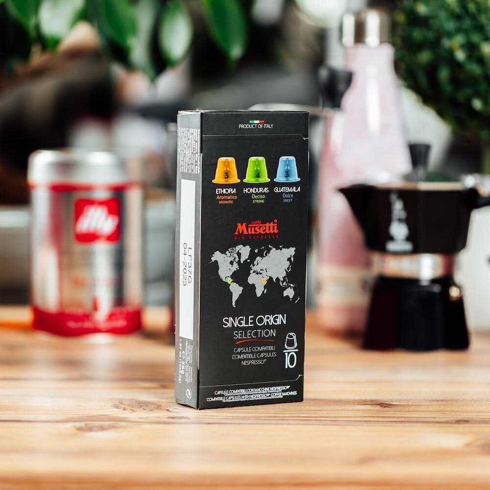 Kapsulas Musetti Single Origin Selection, Nespresso 10gb cena un informācija | Kafija, kakao | 220.lv