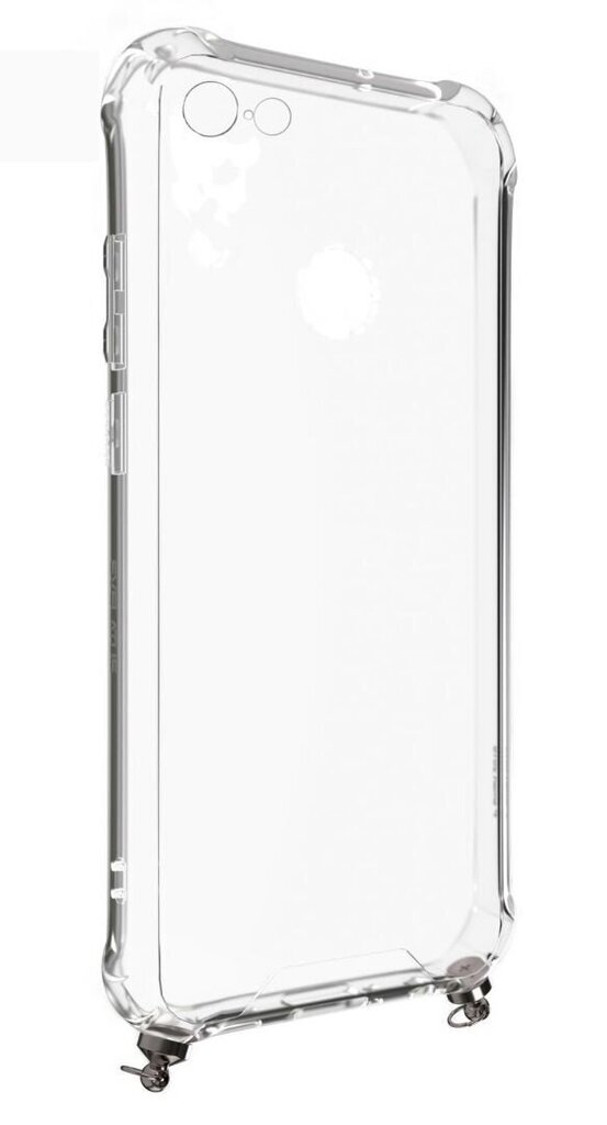 Aizmugurējais vāciņš Evelatus    Apple    iPhone 7/8 Silicone TPU Transparent with Necklace Strap    Space Gray cena un informācija | Telefonu vāciņi, maciņi | 220.lv