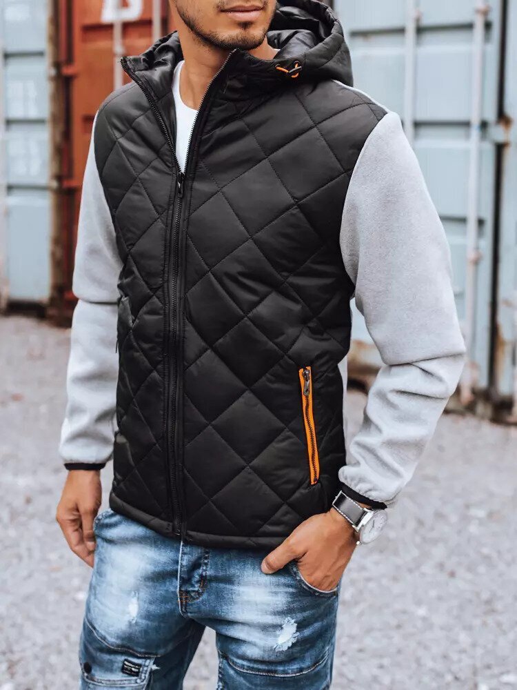 Pelēka vīriešu jaka ar kapuci "Nomad" TX2812-44801-XXL цена и информация | Vīriešu virsjakas | 220.lv