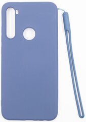 Evelatus Xiaomi Redmi Note 8 Soft Touch Silicone Case with Strap Blue цена и информация | Чехлы для телефонов | 220.lv