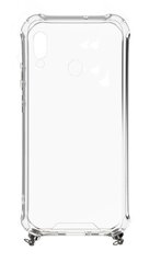 Aizmugurējais vāciņš Evelatus    Samsung    A20e Silicone TPU Transparent with Necklace Strap    Silver cena un informācija | Telefonu vāciņi, maciņi | 220.lv