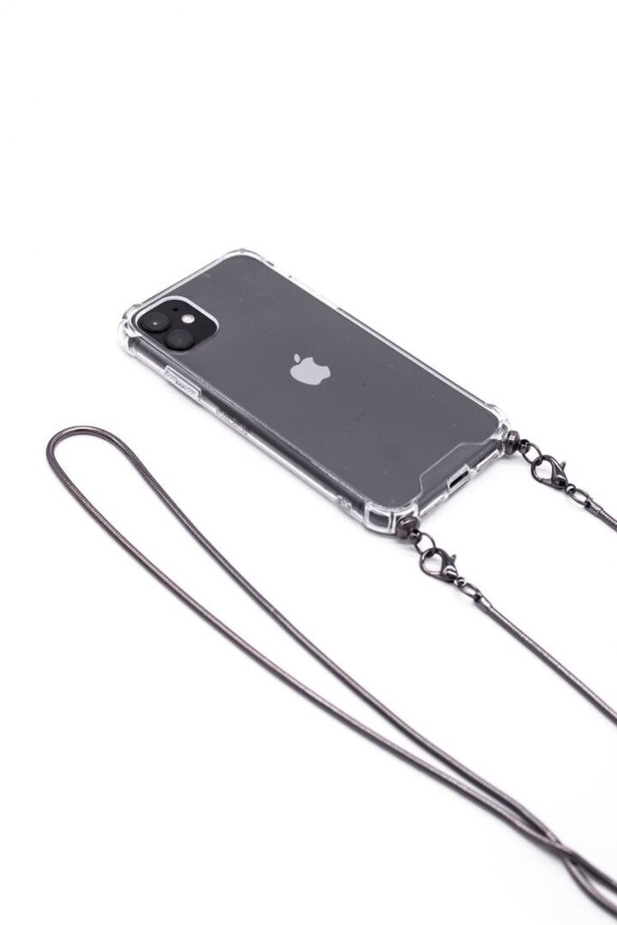 Maciņš aizmugurējais Evelatus    Apple    iPhone 11 Pro Max Silicone TPU Transparent with Necklace Strap    Space G cena un informācija | Telefonu vāciņi, maciņi | 220.lv