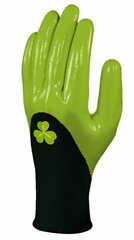 Перчатки полиэстер с нитриловым покрытием, зеленый 7, Delta Plus цена и информация | Рабочие перчатки | 220.lv