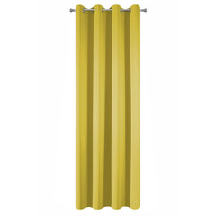 Aizkars Logan, sinepju dzeltenā krāsā, 135 x 250 cm, 1 gab. cena un informācija | Aizkari | 220.lv