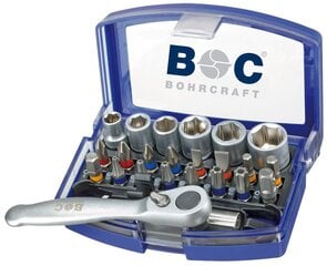 Bohrcraft PB23 instrumentu un uzgaļu komplekts, 24 gab. цена и информация | Механические инструменты | 220.lv