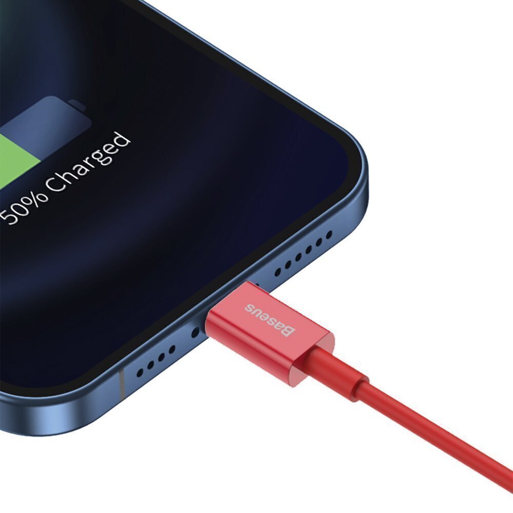 Kabelis Baseus Superior USB - Lightning, 2,4 A 1 m, sarkans (CALYS-A09) cena un informācija | Savienotājkabeļi | 220.lv
