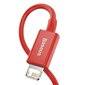 Kabelis Baseus Superior USB - Lightning, 2,4 A 1 m, sarkans (CALYS-A09) цена и информация | Savienotājkabeļi | 220.lv