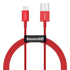 USB-кабель Baseus Superior - Lightning, 2,4 А, 1 м, красный (CALYS-A09) цена и информация | Кабели для телефонов | 220.lv