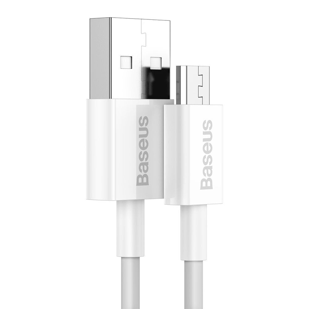 Kabelis Baseus USB - micro USB, 2m BSU2825WHT cena un informācija | Savienotājkabeļi | 220.lv
