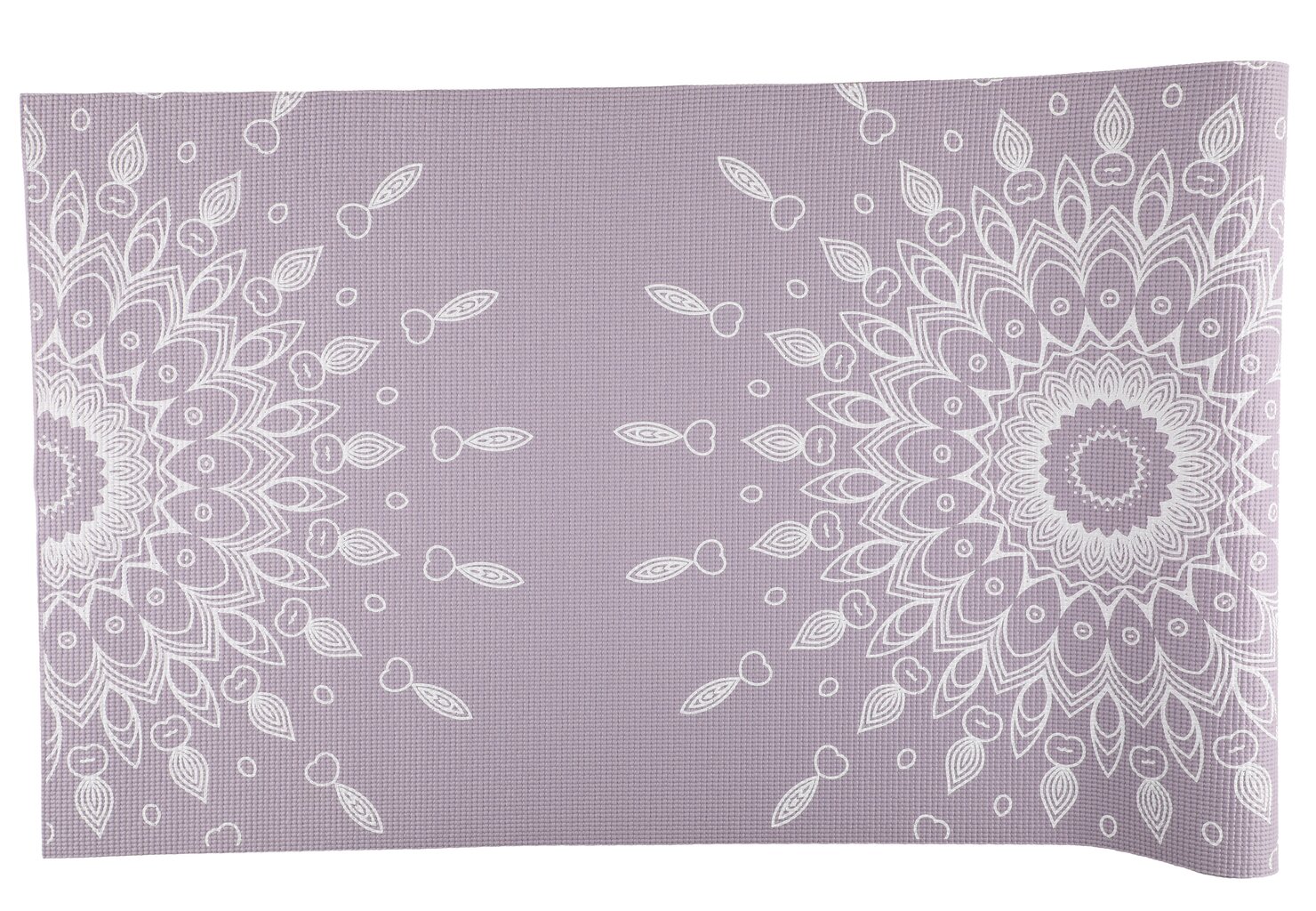 Vingrošanas paklājiņš Atom Mandala 173x61x0,4 cm, violets cena un informācija | Vingrošanas paklāji | 220.lv