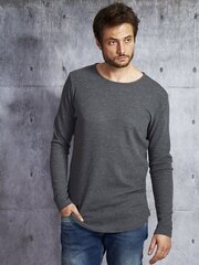 Vīriešu garš krekls, tumši pelēks cena un informācija | Vīriešu džemperi | 220.lv