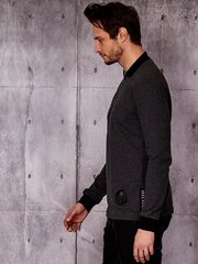 блузка мужская темно-серая с воротником и манжетами цена и информация | Мужские свитера | 220.lv