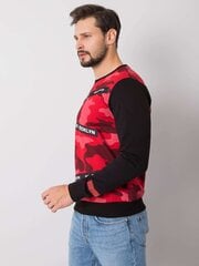 Vīriešu sarkans sporta krekls ar militāriem modeļiem. cena un informācija | Vīriešu džemperi | 220.lv