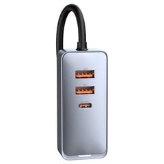 Lādētājs Baseus Share Together 2x USB / 2x USB Type C car charger 120W PPS, pelēks (CCBT-A0G) cena un informācija | Lādētāji un adapteri | 220.lv