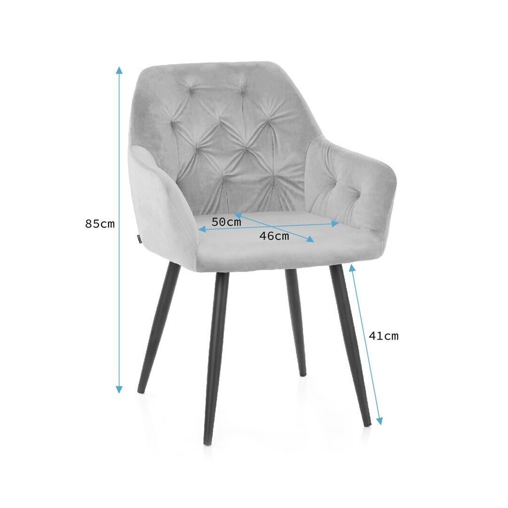 Krēsls Homede Argento, smilškrāsas cena un informācija | Virtuves un ēdamistabas krēsli | 220.lv