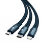 Baseus BSU2725BLU, USB - USB Typ C / Lightning / micro USB 3,5 A ,1,2 m cena un informācija | Savienotājkabeļi | 220.lv