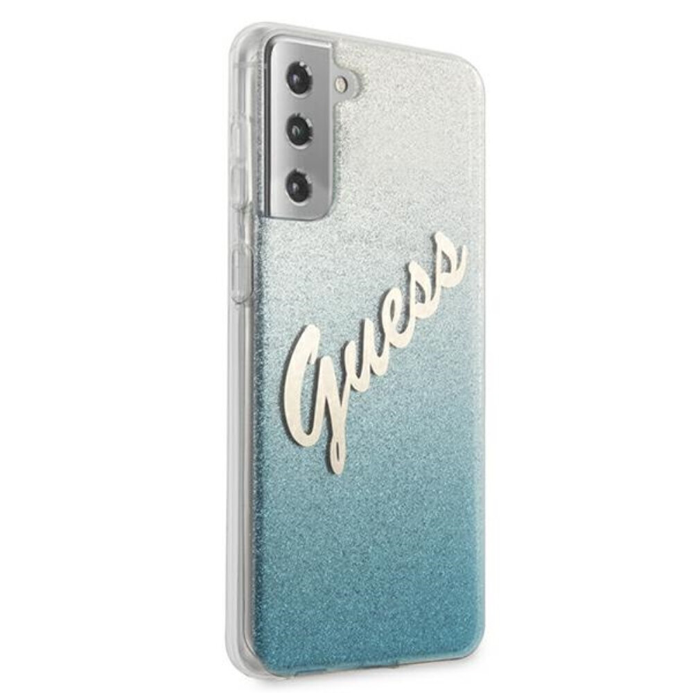 Guess vāciņš, piemērots Samsung S21 Plus, Glitter Vintage Logo cena un informācija | Telefonu vāciņi, maciņi | 220.lv