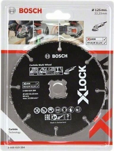 Griešanas disks koka griešanai ar leņķa slīpmašīnu Bosch 125 mm, 2608619284 cena un informācija | Zāģi, ripzāģi | 220.lv