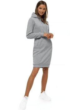 Sieviešu kleita ar kapuci Margaret JS/YS10005/2-44897, gaiši pelēka cena un informācija | Kleitas | 220.lv