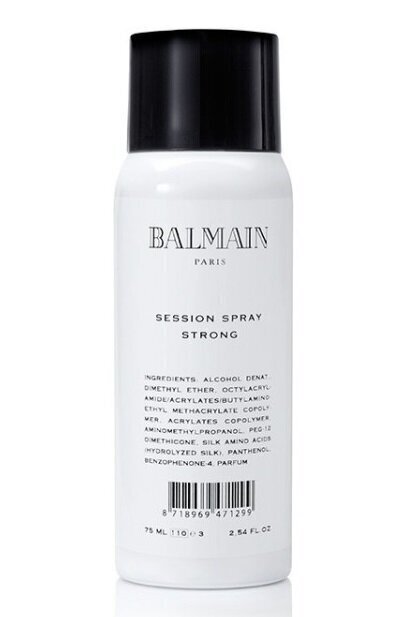 Stipras fiksācijas matu laka Balmain Session Spray Strong, 75 ml cena un informācija | Matu veidošanas līdzekļi | 220.lv