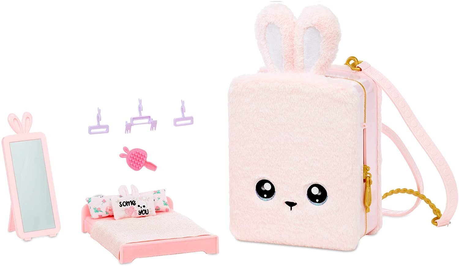 Na! Na! Na! Surprise 3-in-1 Backpack Bedroom Pink Bunny Playset with Limited Edition Doll cena un informācija | Rotaļlietas meitenēm | 220.lv