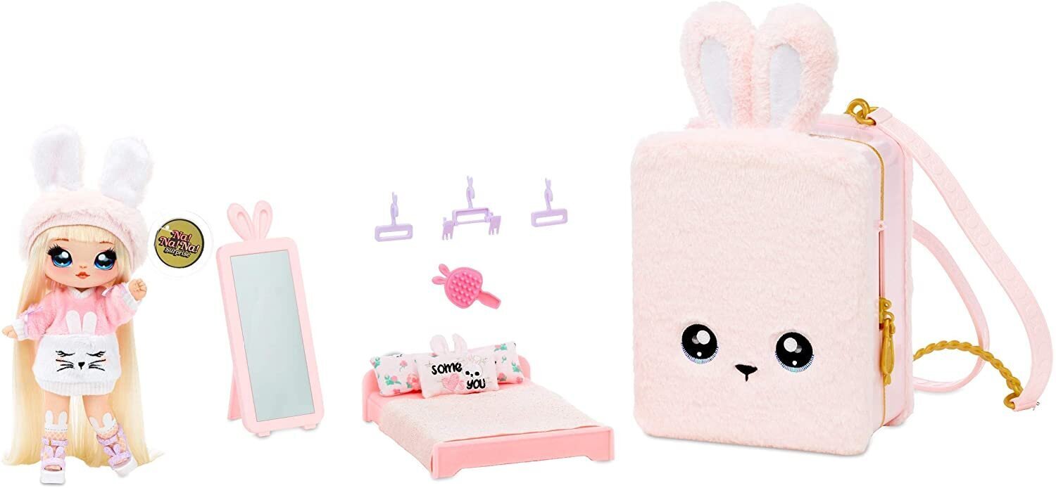 Na! Na! Na! Surprise 3-in-1 Backpack Bedroom Pink Bunny Playset with Limited Edition Doll cena un informācija | Rotaļlietas meitenēm | 220.lv