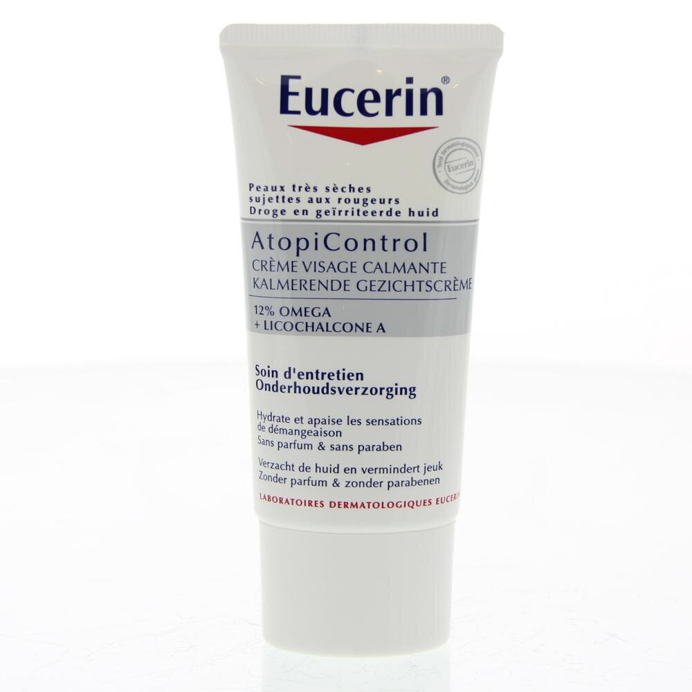 Nomierinošs sejas krēms Eucerin AtopiControl, 50 ml cena un informācija | Sejas krēmi | 220.lv