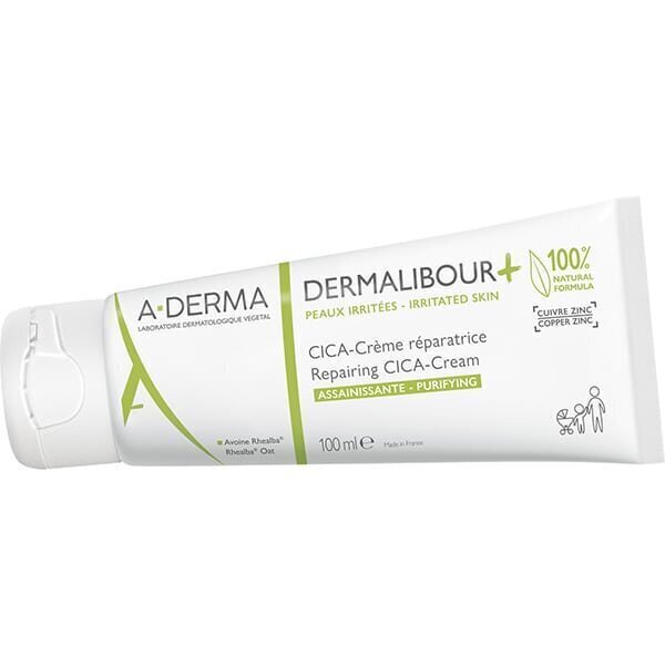 Sejas un ķermeņa krēms A-derma Dermalibour + Cica Rejuvenating Repair Cream, 100 ml cena un informācija | Ķermeņa krēmi, losjoni | 220.lv