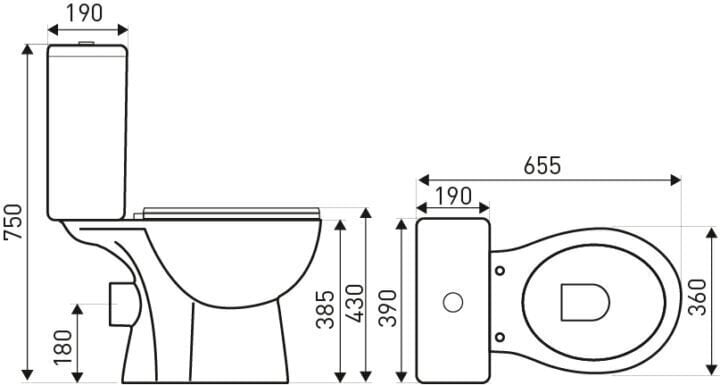 Grīdas tualetes pods Kerra Niagara Duo Compact cena un informācija | Tualetes podi | 220.lv