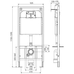 WC zemapmetuma rāmis Kerra WC K-50 SLIM цена и информация | Детали для унитазов, биде | 220.lv