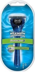 Wilkinson protector 3 Appel + бритва цена и информация | Косметика и средства для бритья | 220.lv