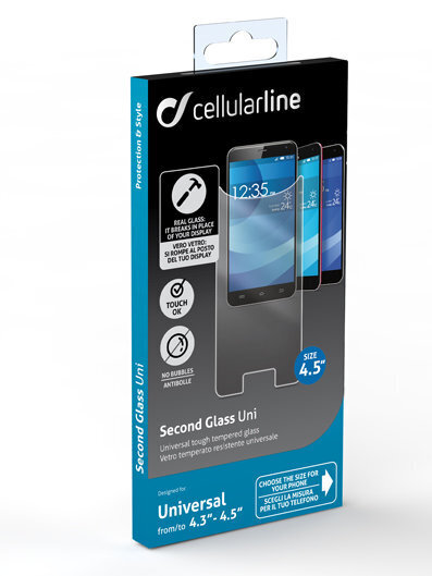 Cellularline Line 4.5" цена и информация | Ekrāna aizsargstikli | 220.lv