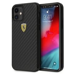 Ferrari FERCAHCP12SBK vāciņš, piemērots iPhone 12 mini 5,4", melns cena un informācija | Telefonu vāciņi, maciņi | 220.lv