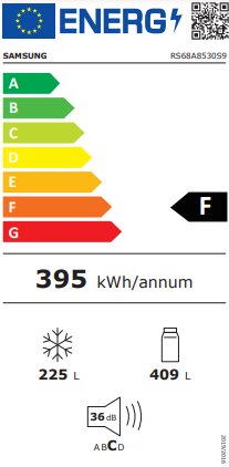 Samsung RS68A8530S9/EF Side-by-Side ledusskapis ar saldētavu, 178 cm NoFrost, nerūsējošais tērauds cena un informācija | Ledusskapji | 220.lv