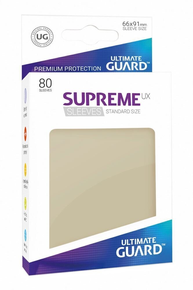 Aizsargplēves ULTIMATE GUARD Supreme UX Standarta izmērs (80 gab.) SAND. цена и информация | Galda spēles | 220.lv